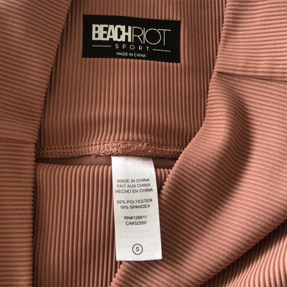 Beach Riot Ribbed Antique Rose Bike Short - Picture 4 of 4